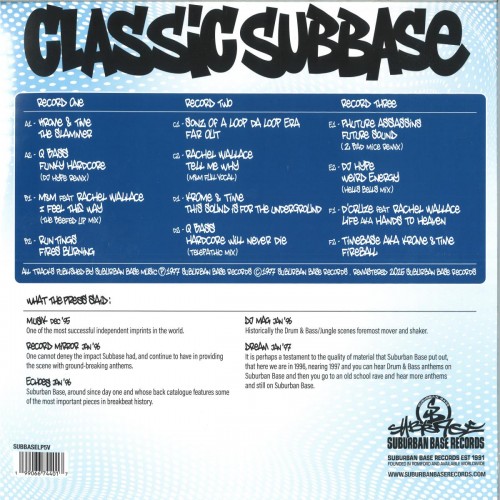 Various – Classic Subbase ( 3 x Vinyl , 12", 45 RPM, Compilation, Reissue )