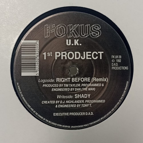 1st Prodject – Right Before (Remix) / Shady