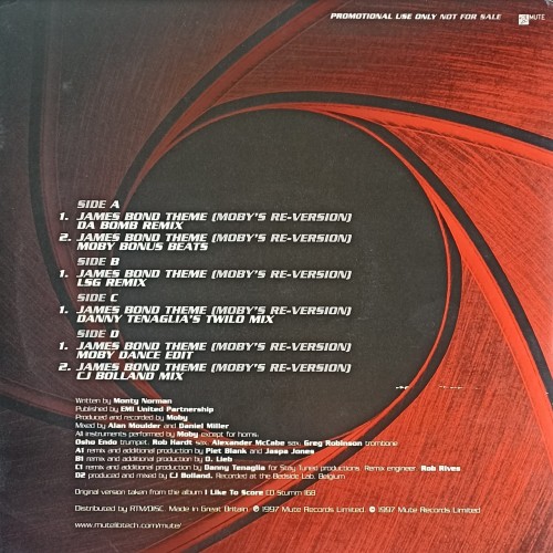 Moby – James Bond Theme (Moby&#039;s Re-Version) (Double-Pack Promo)