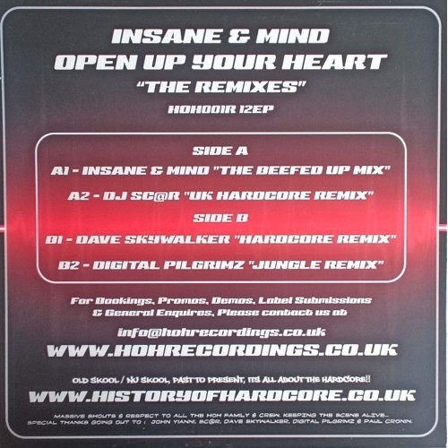 Insane &amp; Mind – Open Up Your Heart &quot;The Remixes&quot;