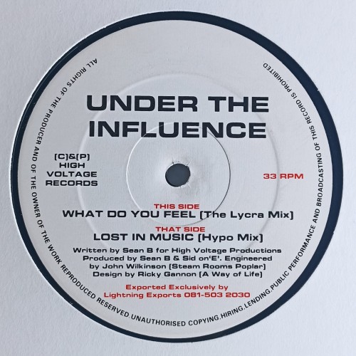 Under The Influence ‎– Lost In Music / What Do You Feel