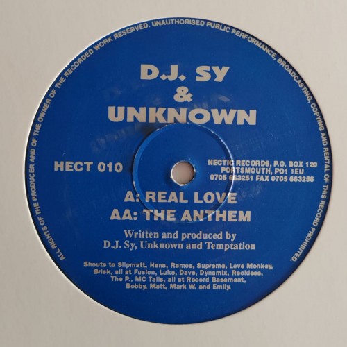 D.J. Sy &amp; Unknown ‎– The Anthem / Real Love