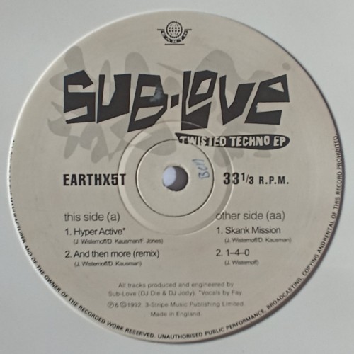 Sub-Love – Twisted Techno EP
