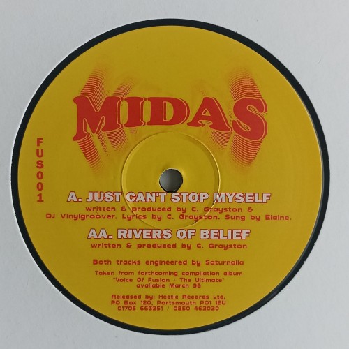 Midas ‎– Just Can't Stop Myself / Rivers Of Belief