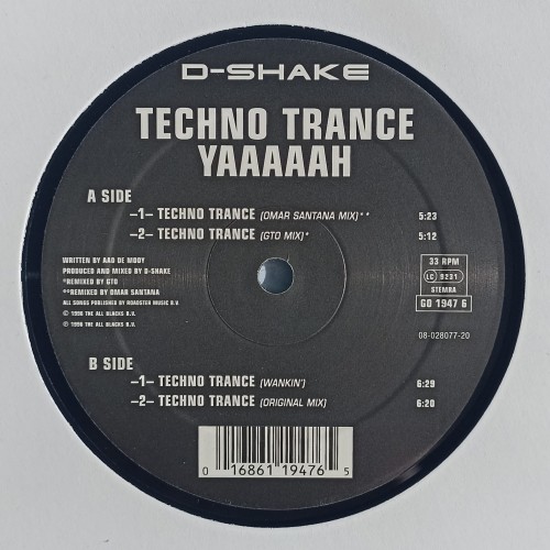 D-Shake – Techno Trance (&#039;96 Remixes)